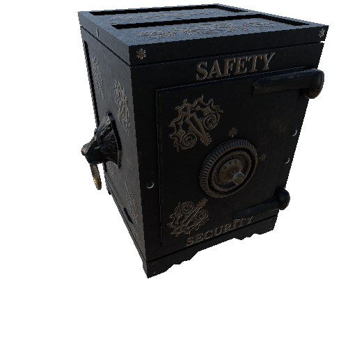 Iron Safe Animatable Door and Dial